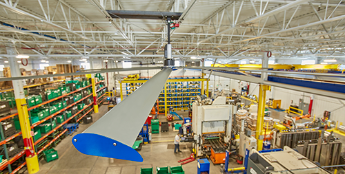 Leverage Employee Comfort HVLS warehouse
