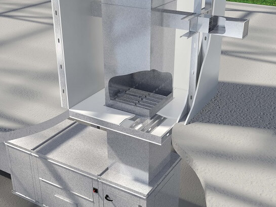 Horizontal Smoke Damper Non-Concrete Barrier