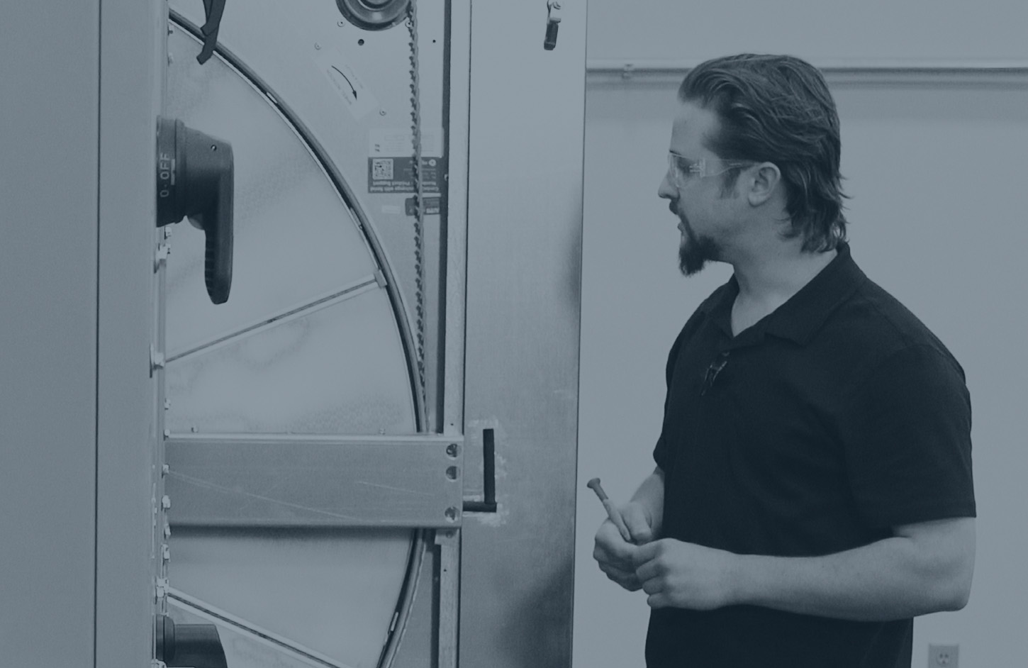 Service technician at enthalpy wheel