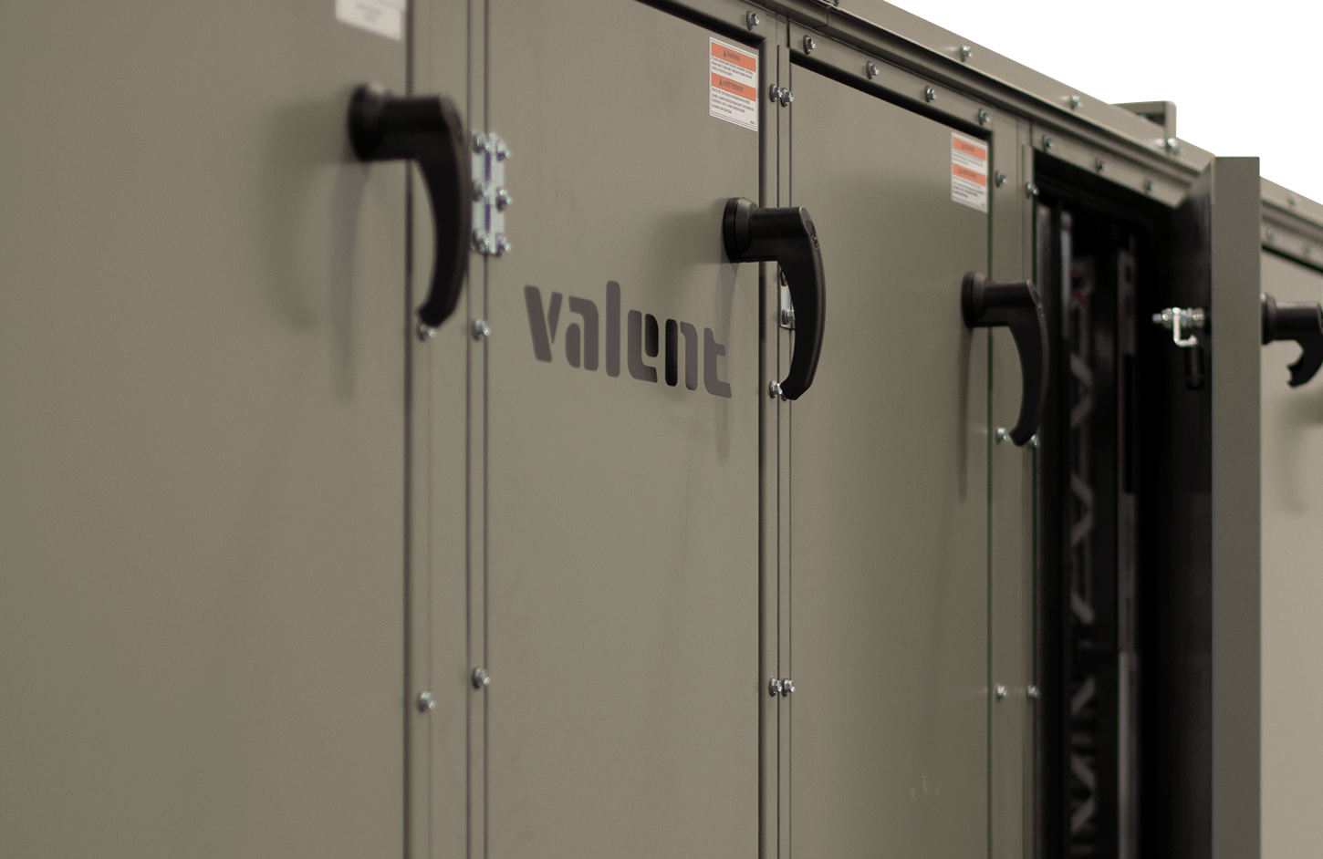 Valent HVAC unit with foam-injected double-wall cabinet construction