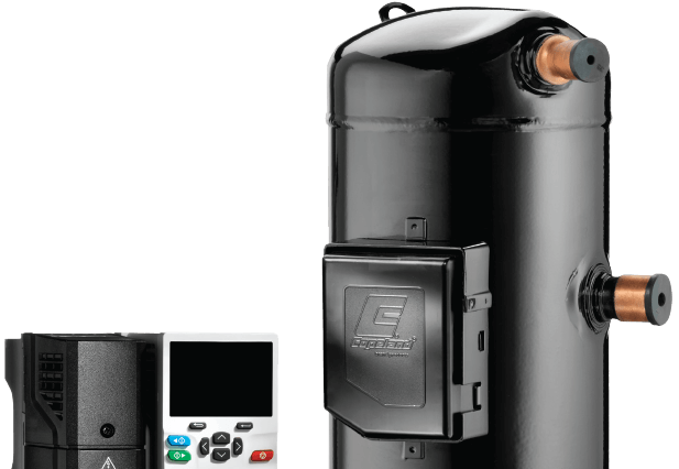 Inverter scroll compressor and variable frequency drive